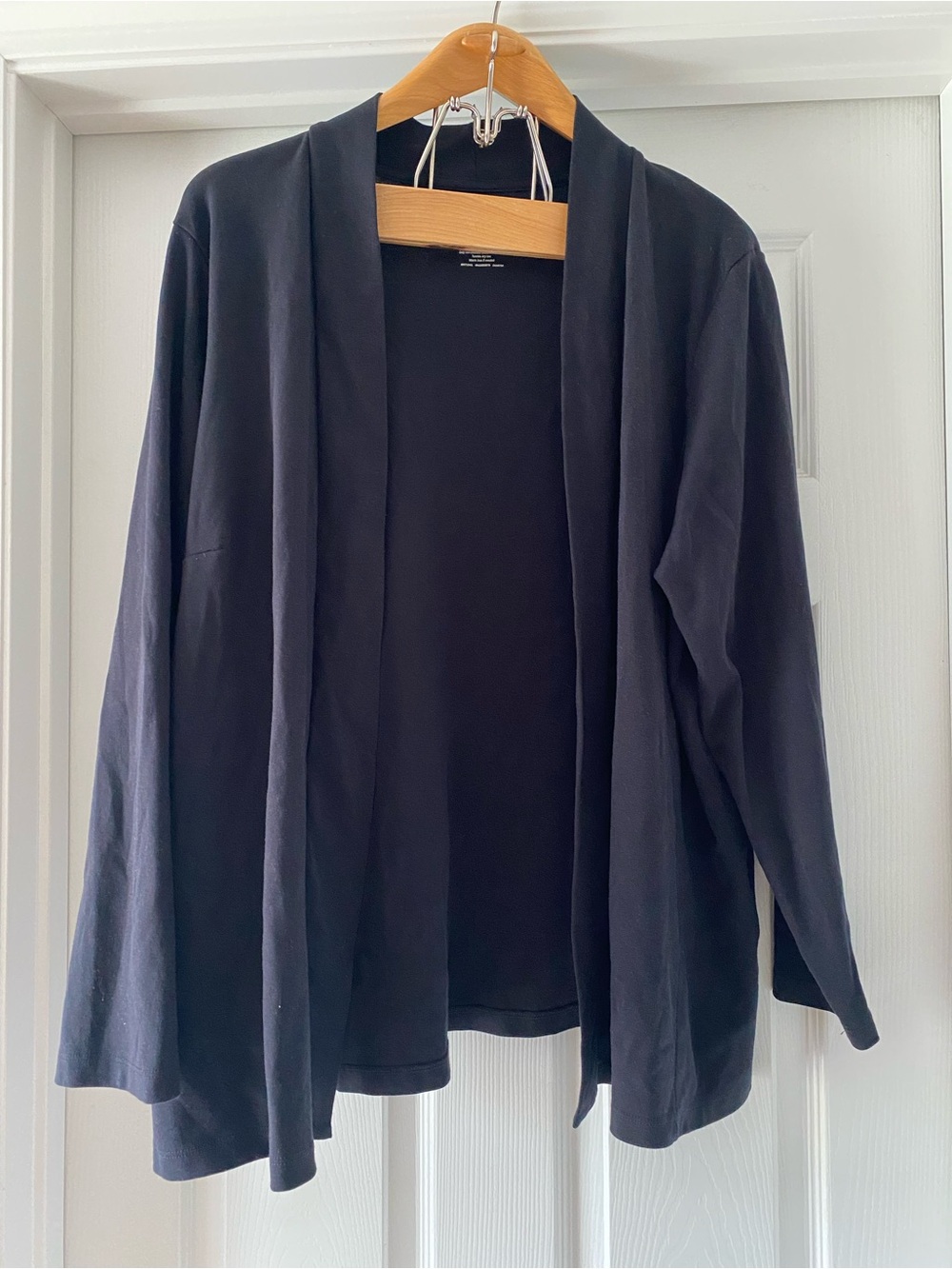 L.L. Bean soft Pima black cotton cardigan 3x